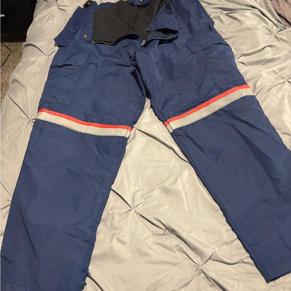 Women's Navy Track Pants with Reflective Stripes